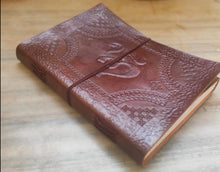 Load image into Gallery viewer, Om Embossed Large Leather Journal
