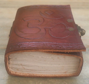 Om Embossed Refillable Diary Journal With Lock