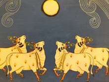 Load image into Gallery viewer, Golden Cows Finest Indian Handmade Pichwai Miniature Painting
