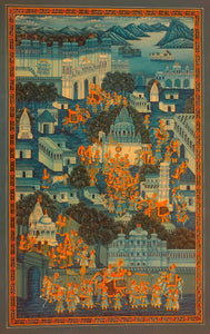 Indian Miniature Procession painting