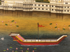 Lake Palace Udaipur 14 by 21 Inches Finest Art Work on Paper