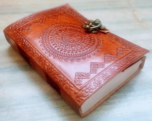 Refillable Leather Diary With Lock