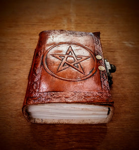 Star Embossed Leather Journal