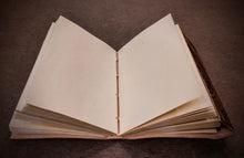 Load image into Gallery viewer, Heart Embossed A5 Sized Large Handmade Leather Bound Journal with Unlined Refillable Pages
