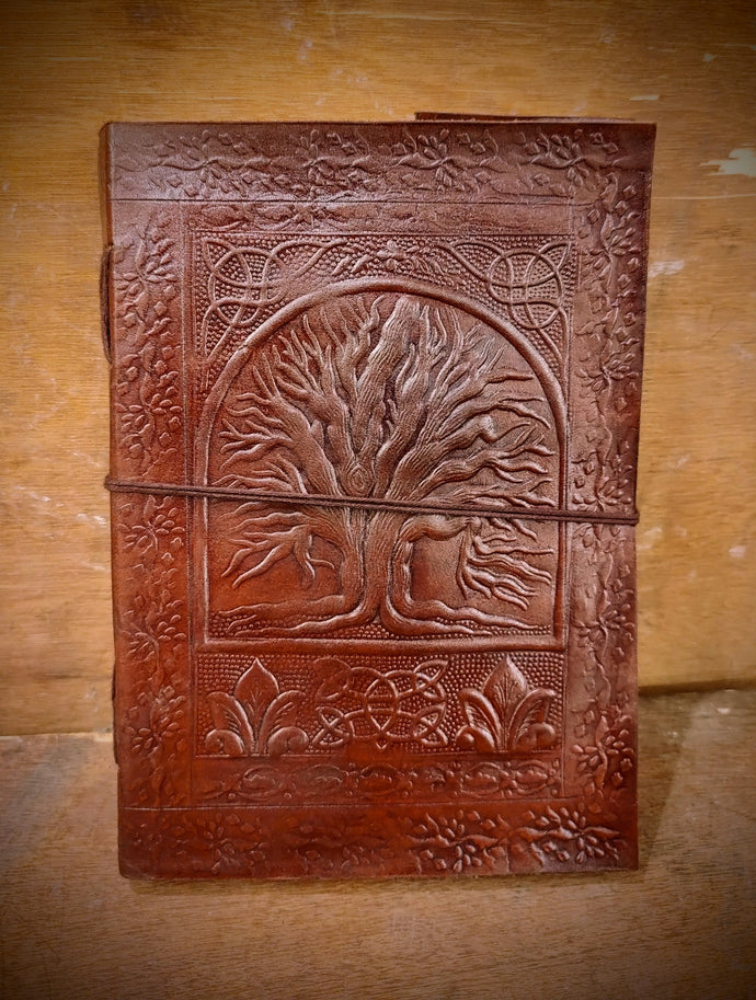 A4 Size Large Tree of Life Embossed Vintage Leather Bound Journal , Unlined Refillable Travel Notebook , Unisex Leather Sketchbook