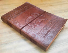 Load image into Gallery viewer, Elephant Embossed Large Leather Journal Notebook Blank Diary
