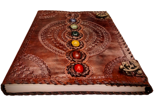 Large A2 Leather Bound 7 Stone Journal